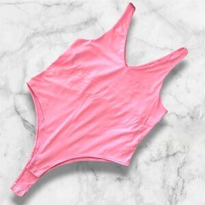 Pink Sleeveless Bodysuit